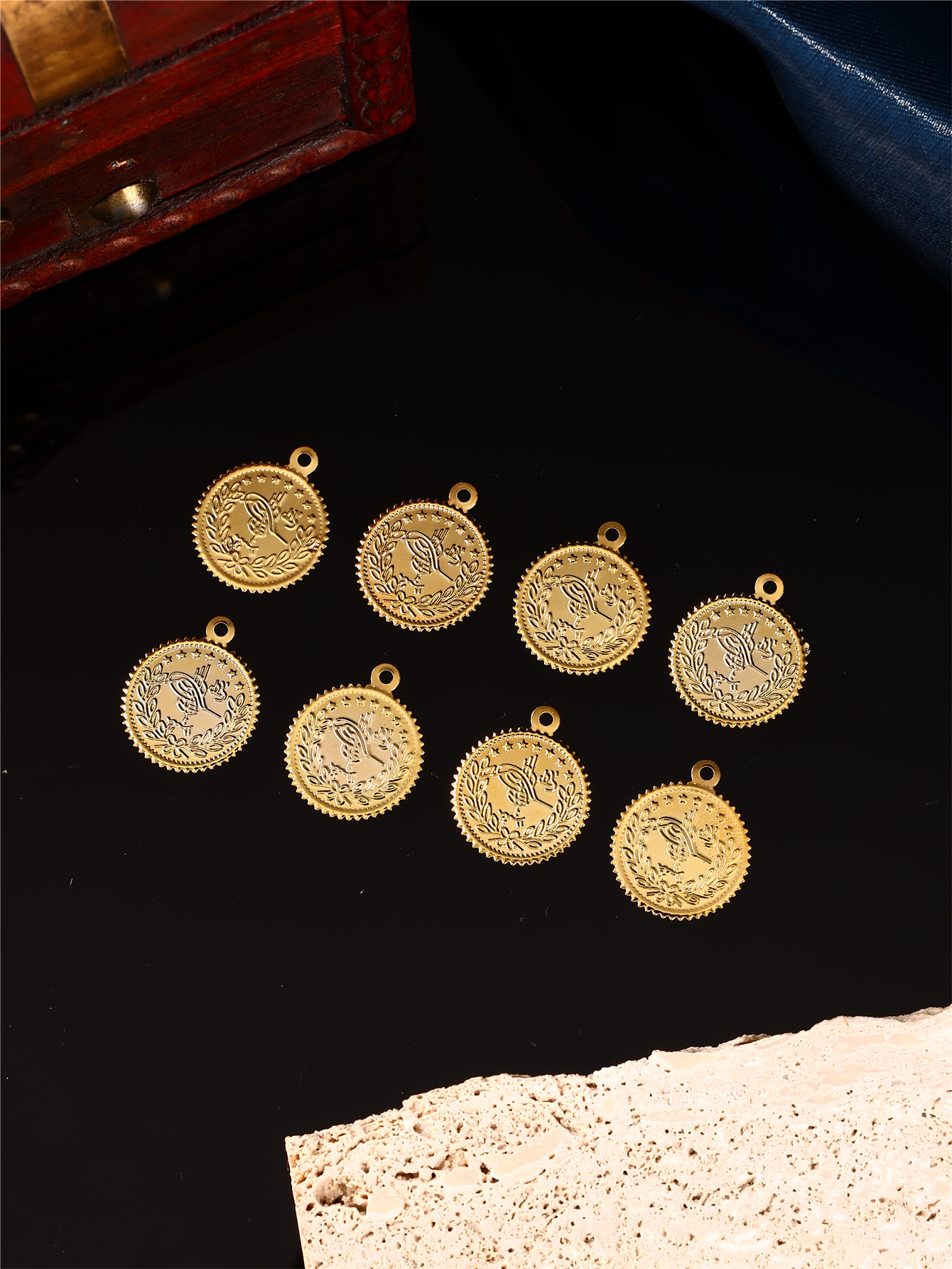 Vintage Collectible Coins - Coin-Shaped Diy Handmade Accessories, Engraved Turkish