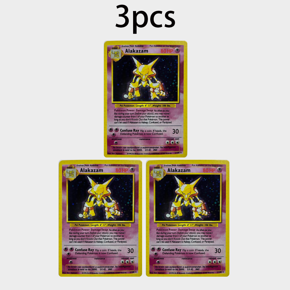 Vintage Pokemon Collectible - DIY Anime Alakazam Vintage Trading Card