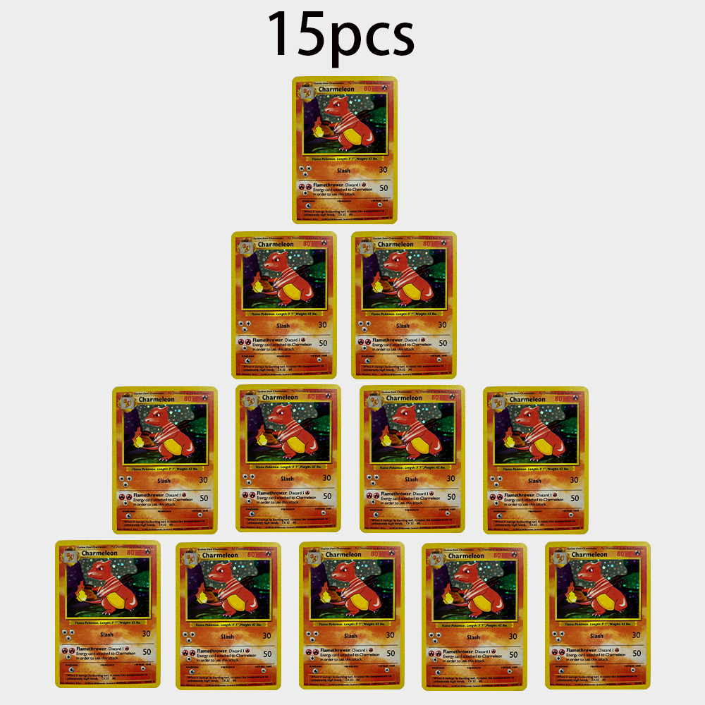 Vintage Pokemon Collectible - 15Pcs PTCG Charmeleon Cards Vintage Base