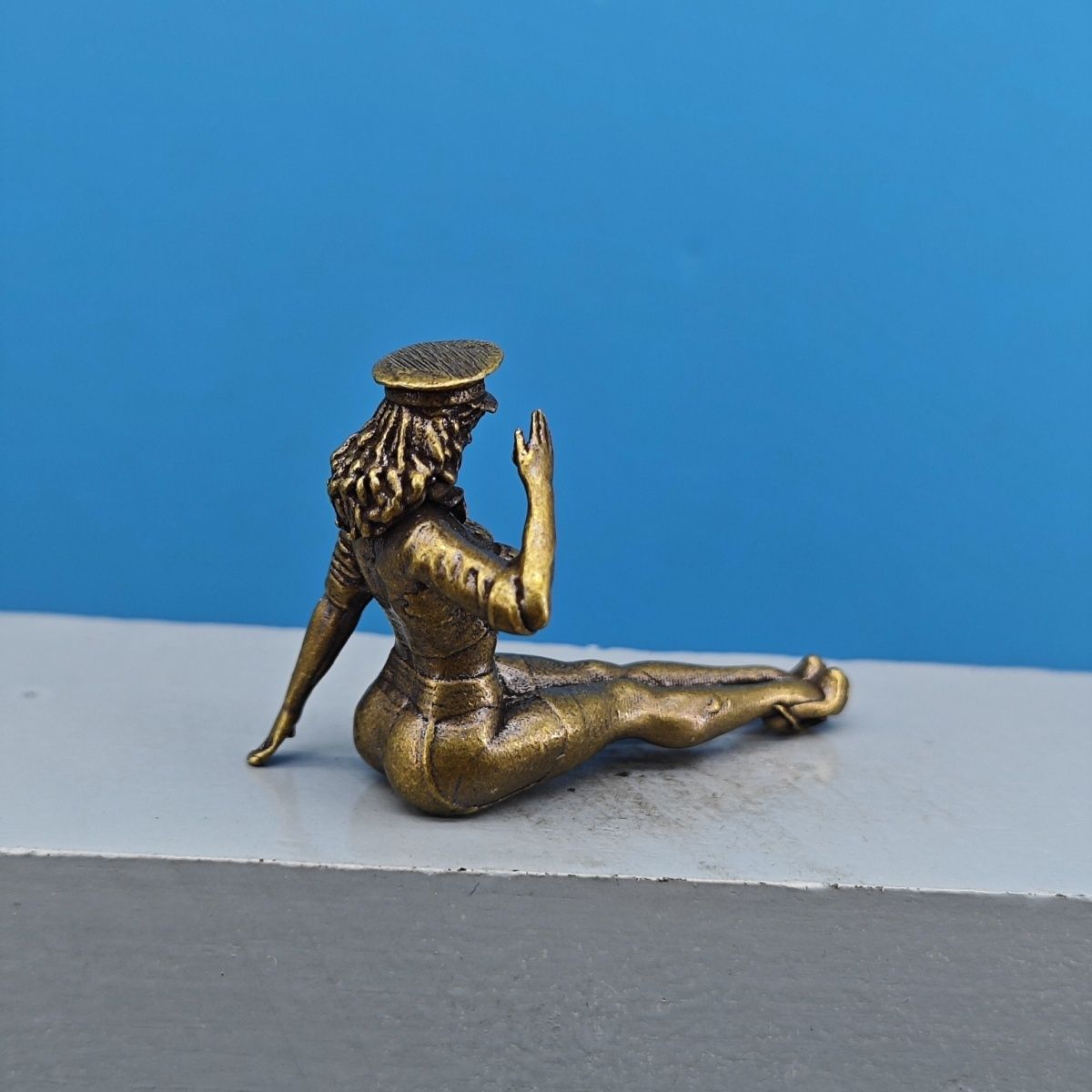 Solid Brass Miniature Girl Fig - Vintage Collectible Ornaments ulasan dan harga