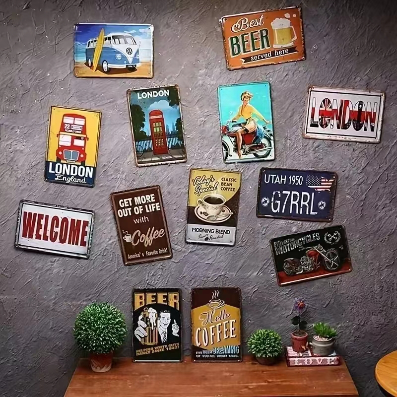 （2D Tin painting）Vintage Germa - Vintage Collectible Tins ulasan dan harga