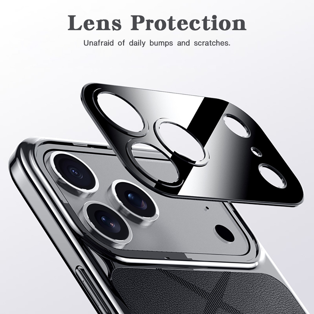 Frame Leather Plating For iPho - Camera Leather Case ulasan dan harga