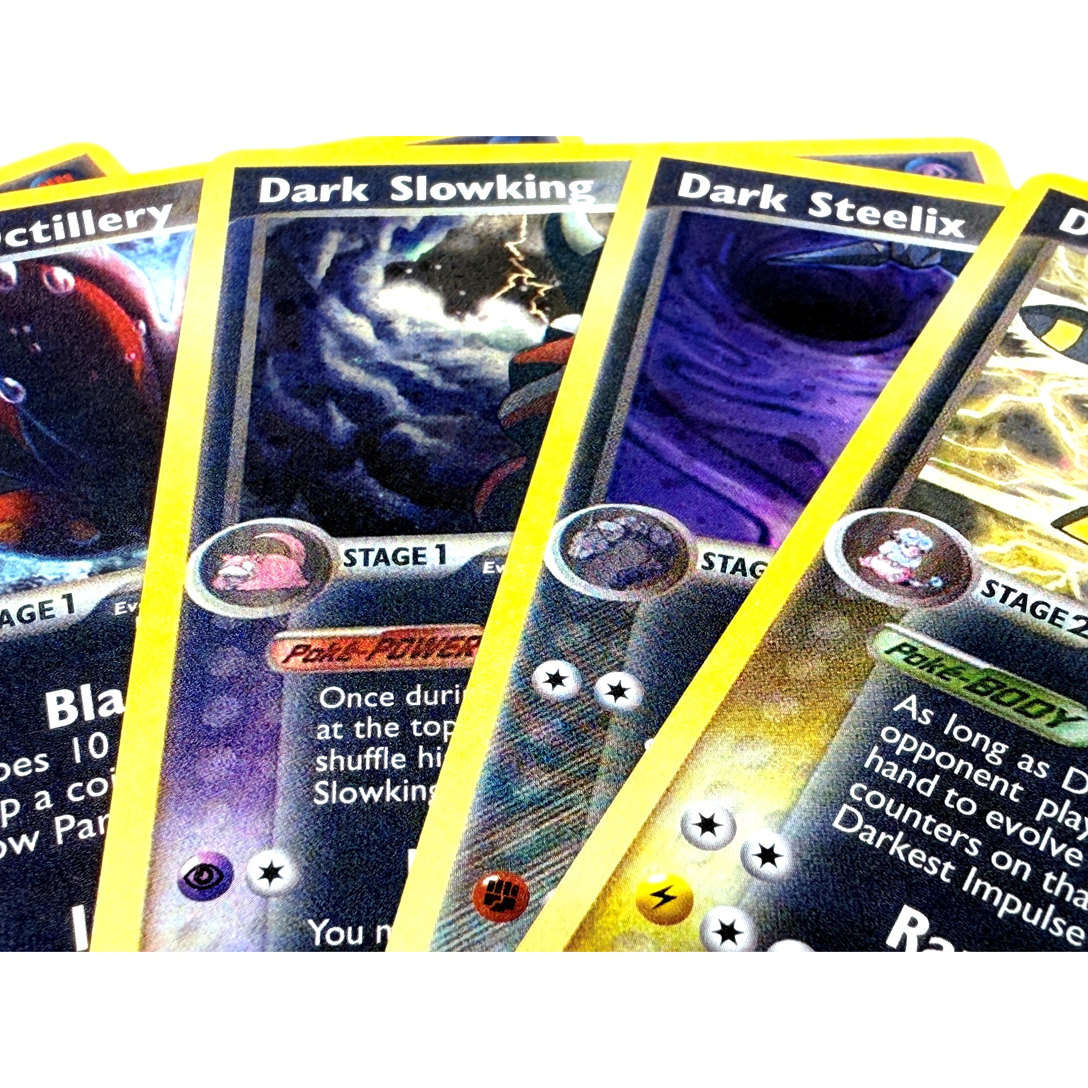 9PCS Pokemon Dark Proxy Cards  - Vintage Pokemon Collectible ulasan dan harga