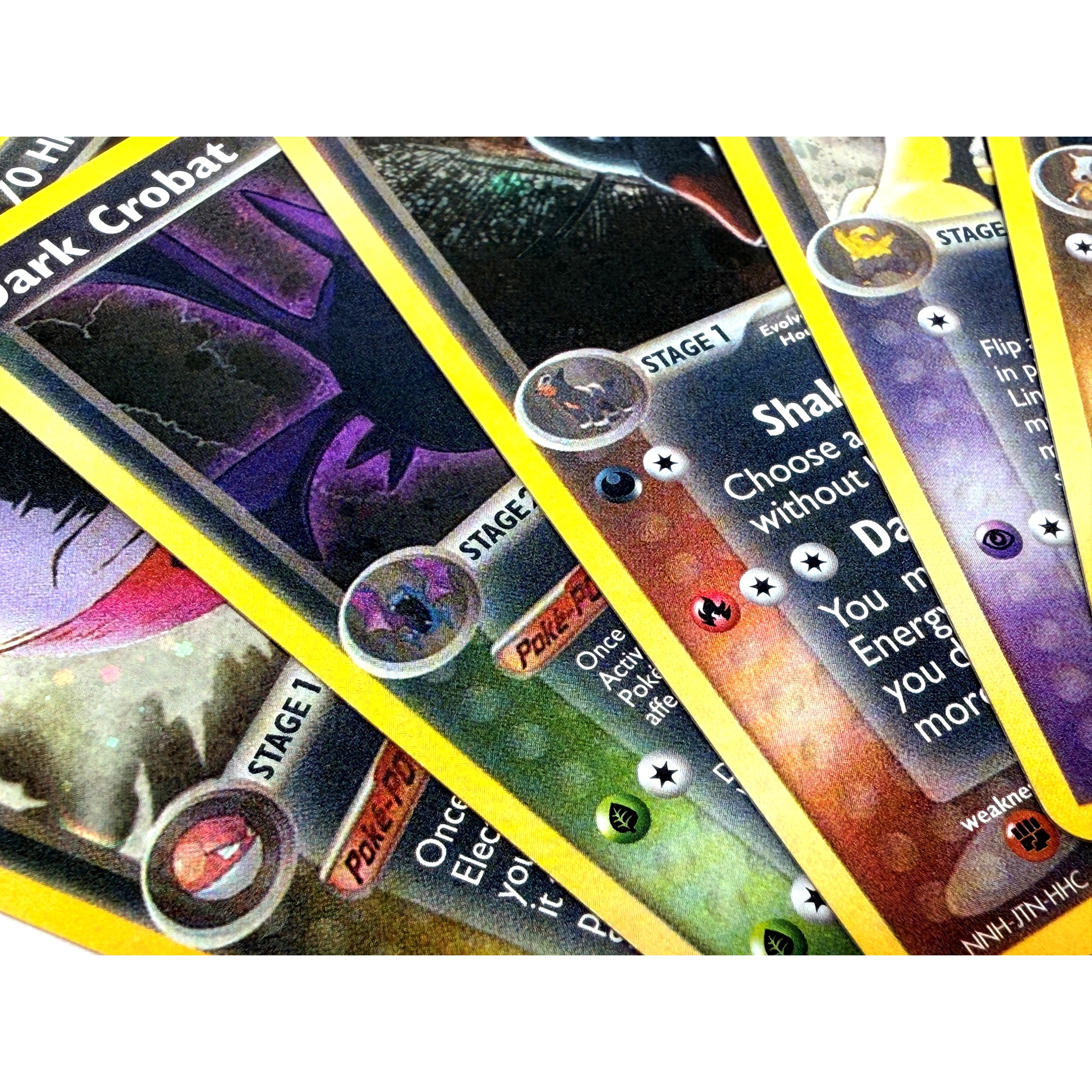 9PCS Pokemon Dark Proxy Cards  - Vintage Pokemon Collectible ulasan dan harga