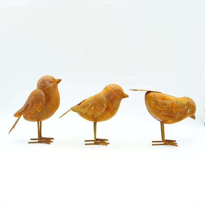 3pcs Iron Bird Figurine Decora - Vintage Collectible Ornaments ulasan dan harga