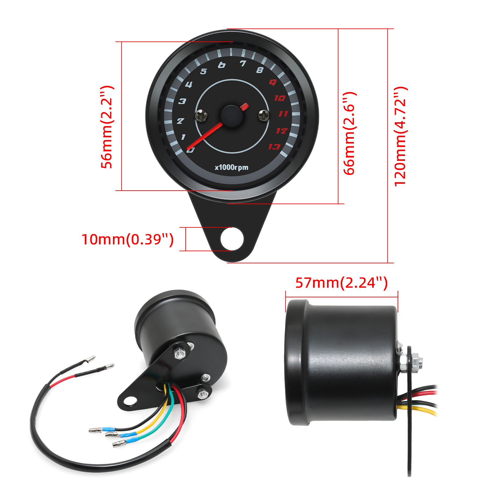 13000 RPM Meter Universal Scoo - Analog Meter Gauge ulasan dan harga