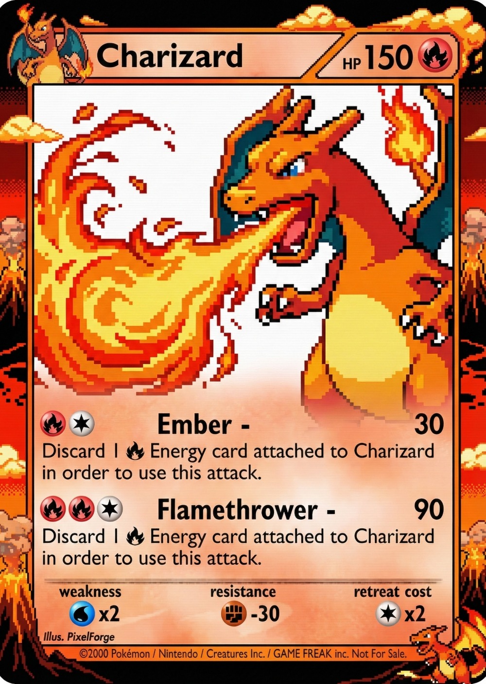 5Pcs Pokemon Cards Charizard G - Vintage Pokemon Collectible ulasan dan harga