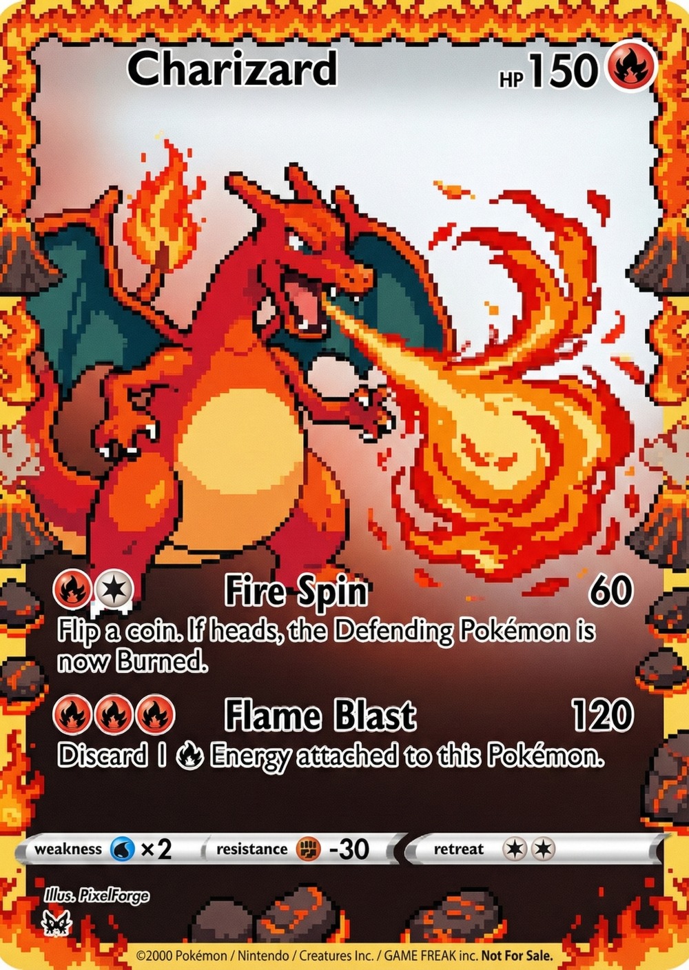 5Pcs Pokemon Cards Charizard G - Vintage Pokemon Collectible ulasan dan harga
