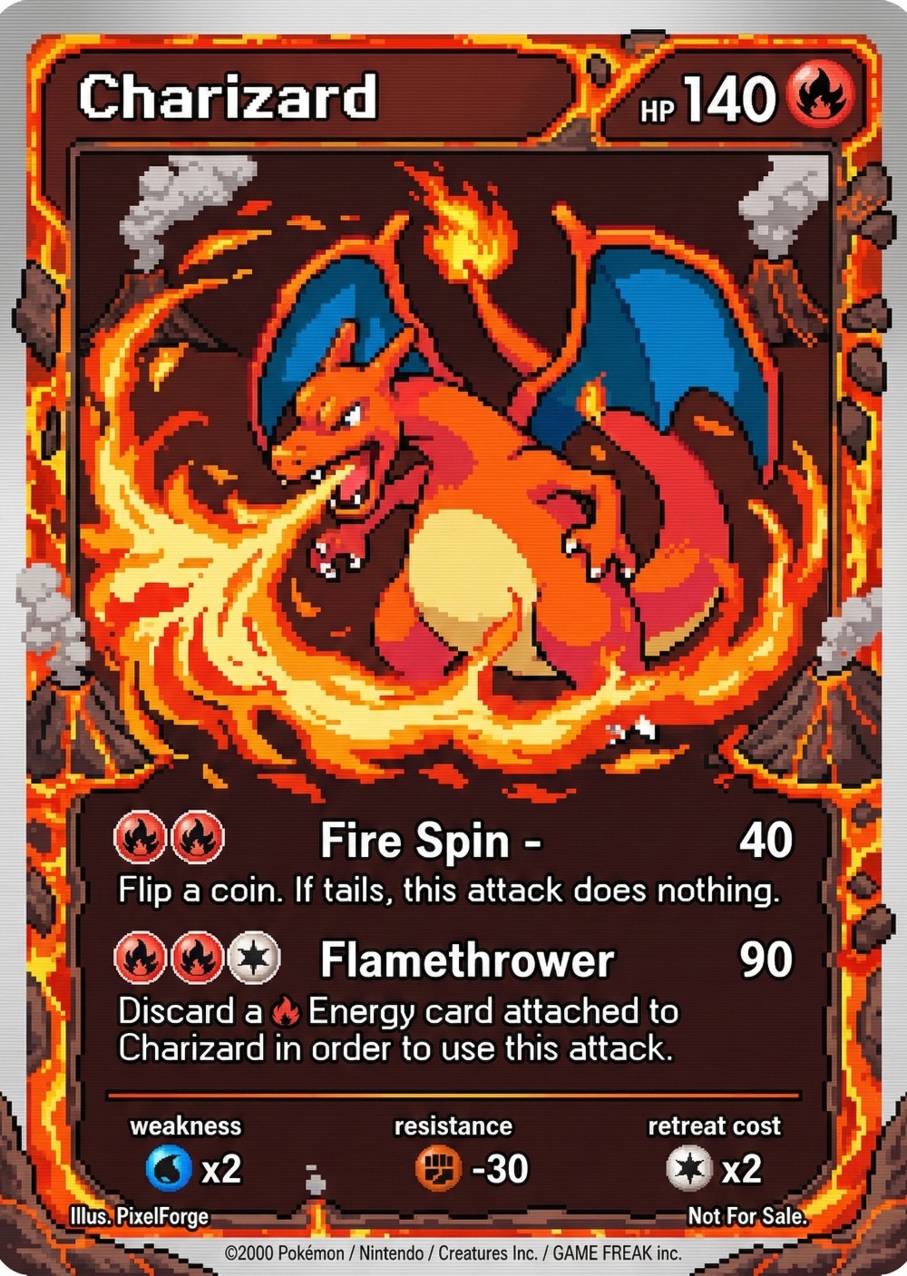 5Pcs Pokemon Cards Charizard G - Vintage Pokemon Collectible ulasan dan harga
