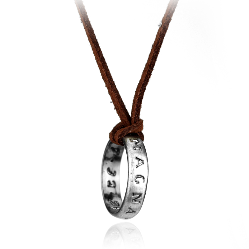 Game Anime Leather Chain Ring  - Vintage Necklace ulasan dan harga
