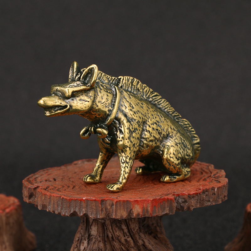 Brass Hyaenidae with Eyes Stat - Vintage Collectible Ornaments ulasan dan harga