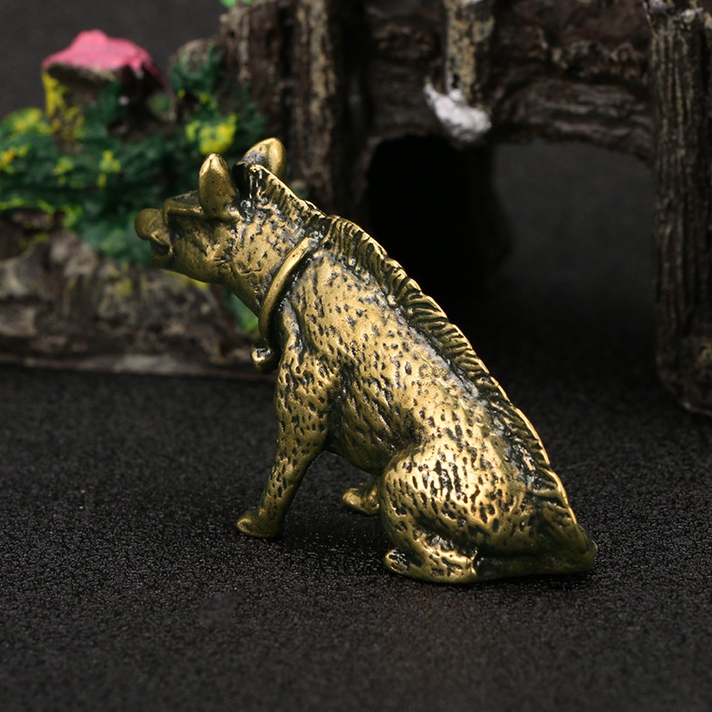 Brass Hyaenidae with Eyes Stat - Vintage Collectible Ornaments ulasan dan harga