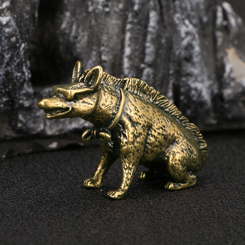 Brass Hyaenidae with Eyes Stat - Vintage Collectible Ornaments ulasan dan harga