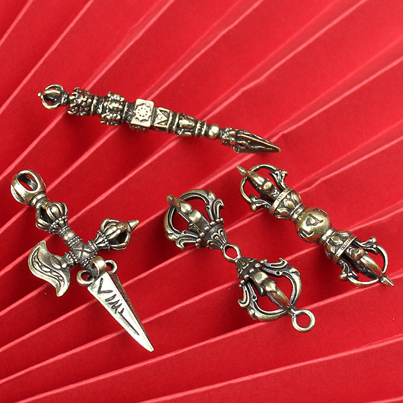 C 1pc Vintage Brass Vajra Pest - Vintage Collectible Ornaments ulasan dan harga