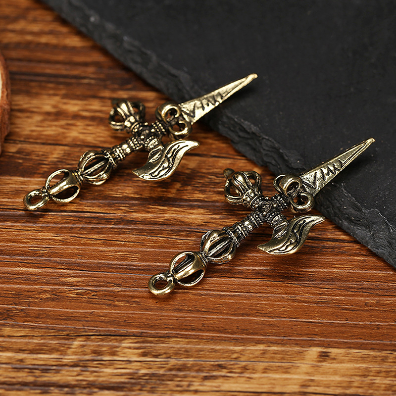 C 1pc Vintage Brass Vajra Pest - Vintage Collectible Ornaments ulasan dan harga