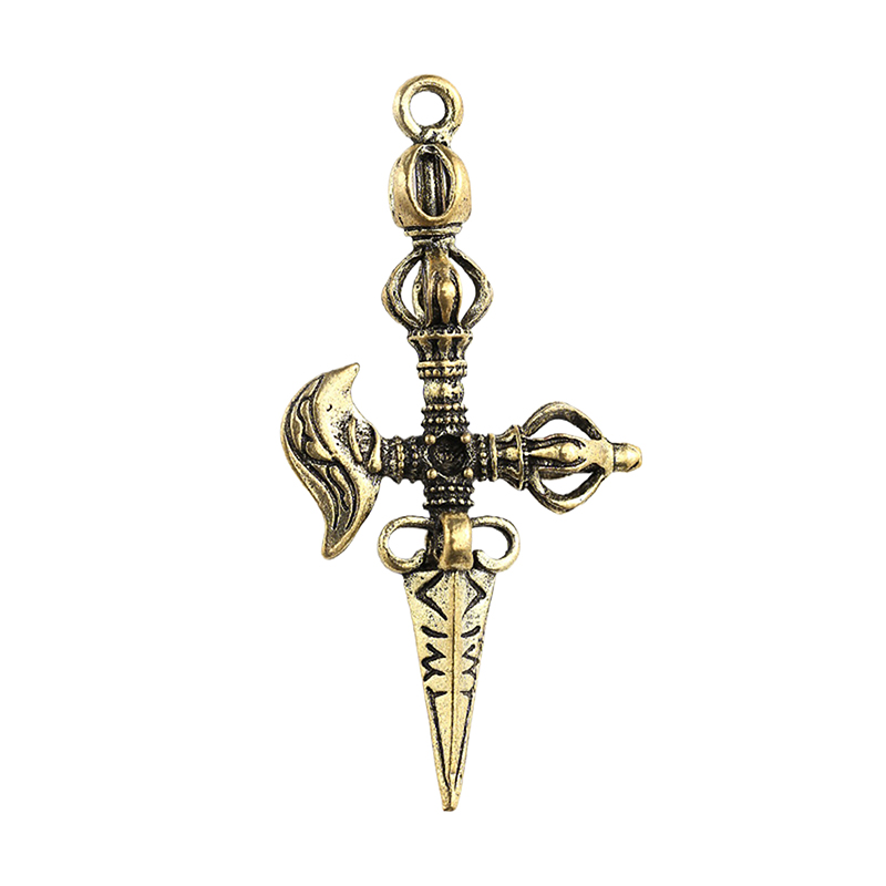 C 1pc Vintage Brass Vajra Pest - Vintage Collectible Ornaments ulasan dan harga