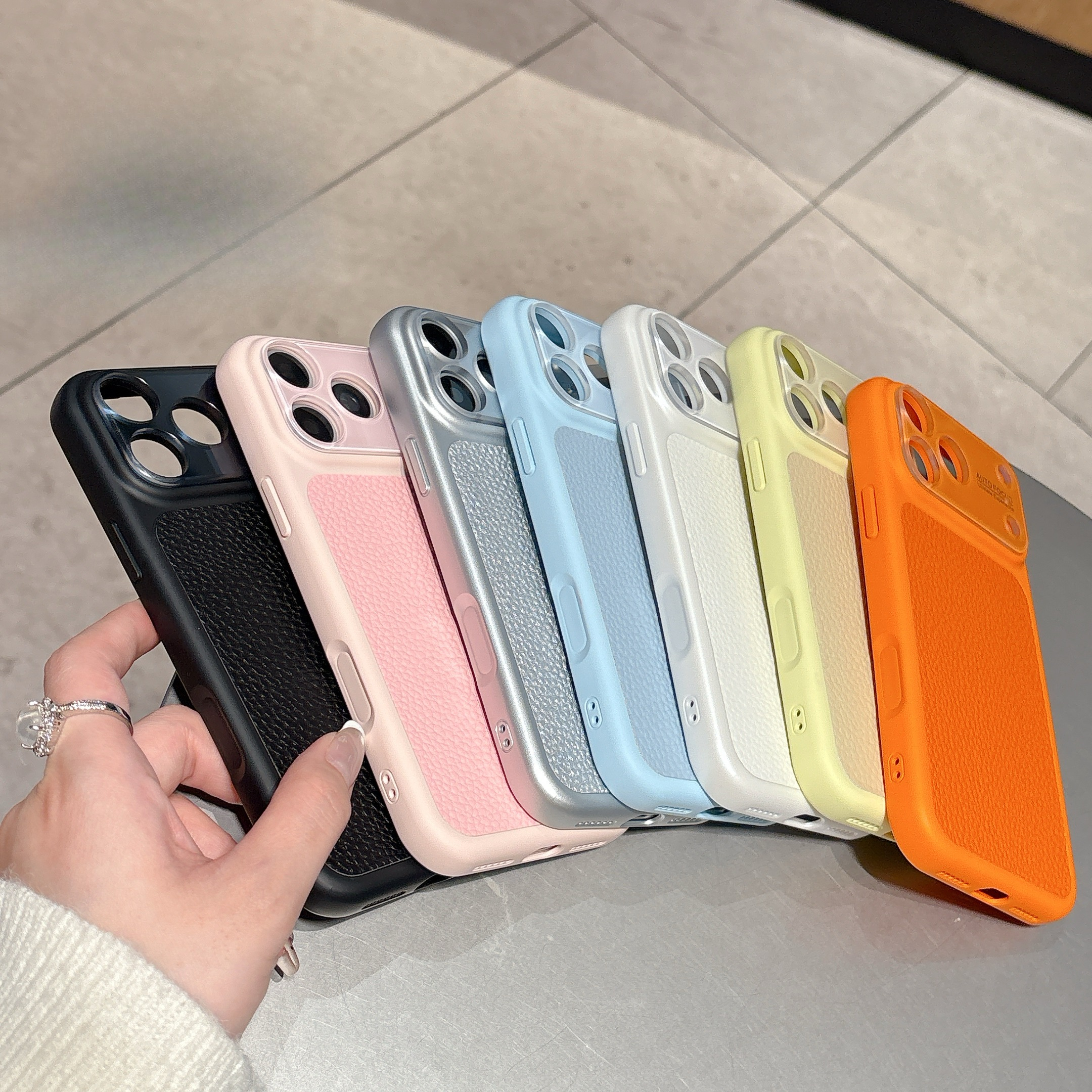 Luxury Lychee Grain Leather Te - Camera Leather Case ulasan dan harga