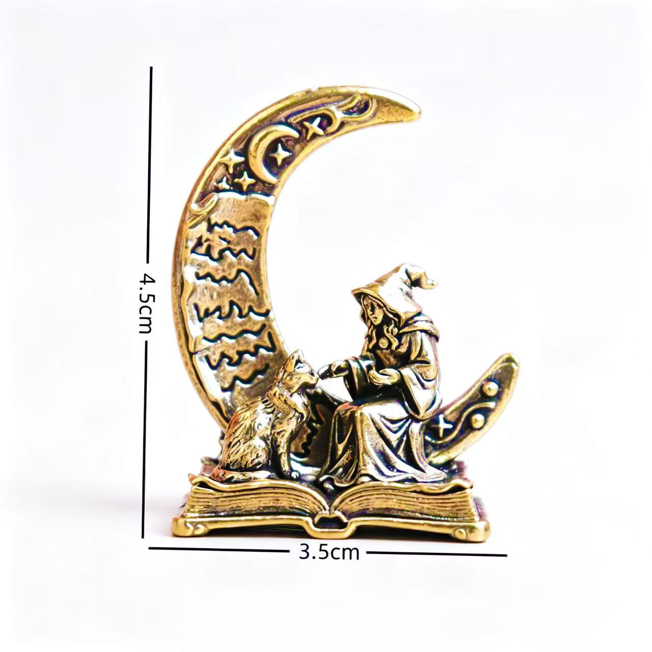 Brass Moon Witch Decoration St - Vintage Collectible Ornaments ulasan dan harga