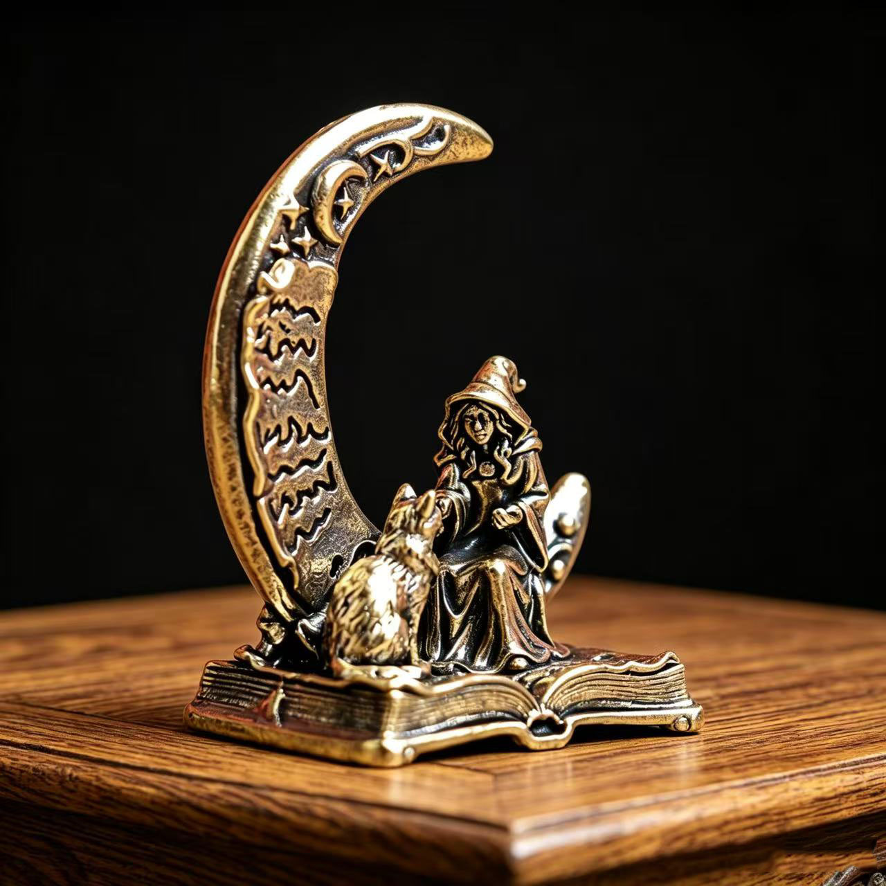 Brass Moon Witch Decoration St - Vintage Collectible Ornaments ulasan dan harga