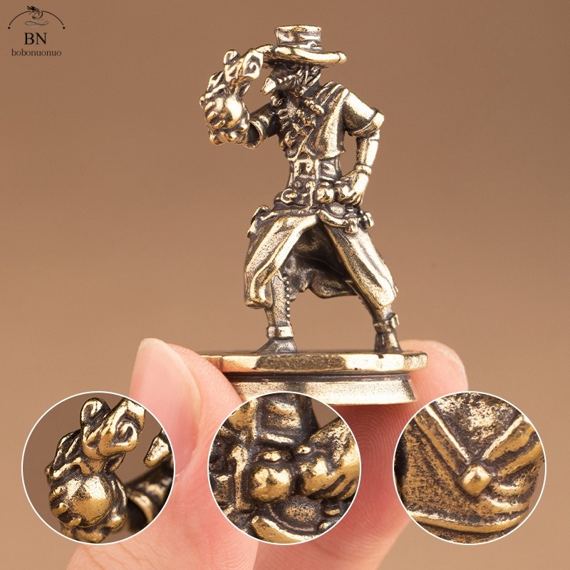 solid Brass Dance Cowboy Figur - Vintage Collectible Ornaments ulasan dan harga