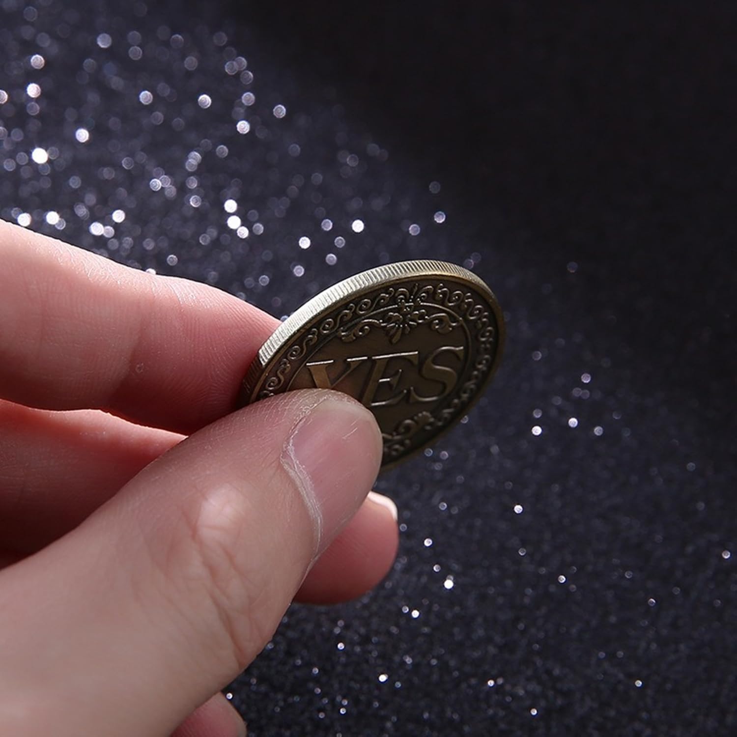 Vintage Floral Embossed Yes No - Vintage Collectible Coins ulasan dan harga