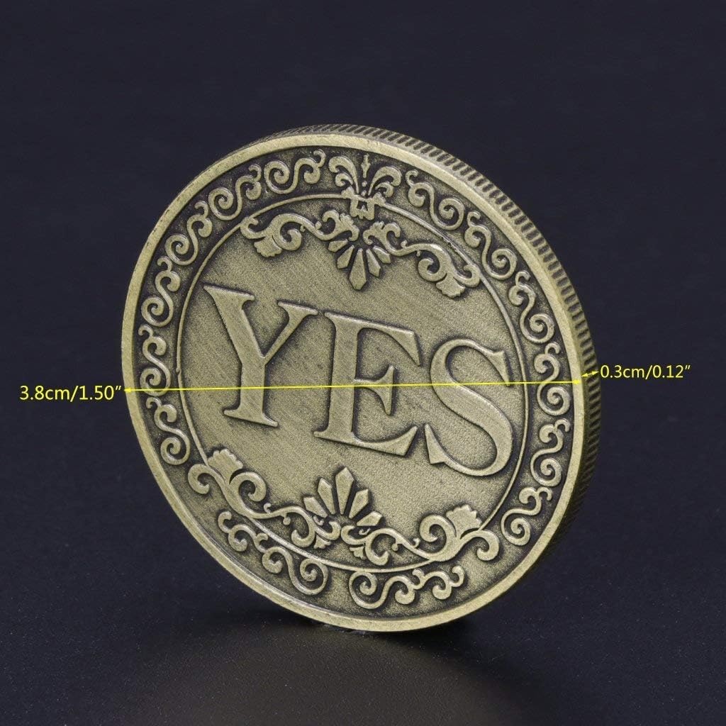 Vintage Floral Embossed Yes No - Vintage Collectible Coins ulasan dan harga