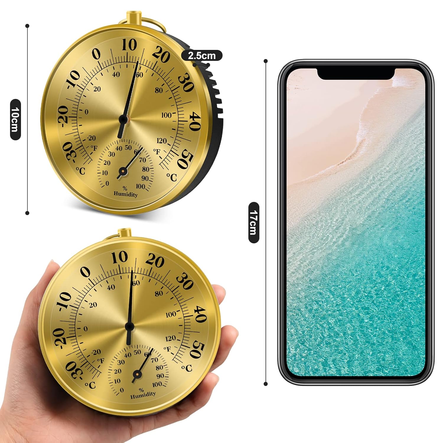 10CM Wall Thermometer Hygromet - Analog Meter Gauge ulasan dan harga