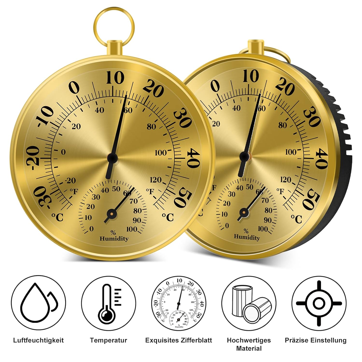 10CM Wall Thermometer Hygromet - Analog Meter Gauge ulasan dan harga