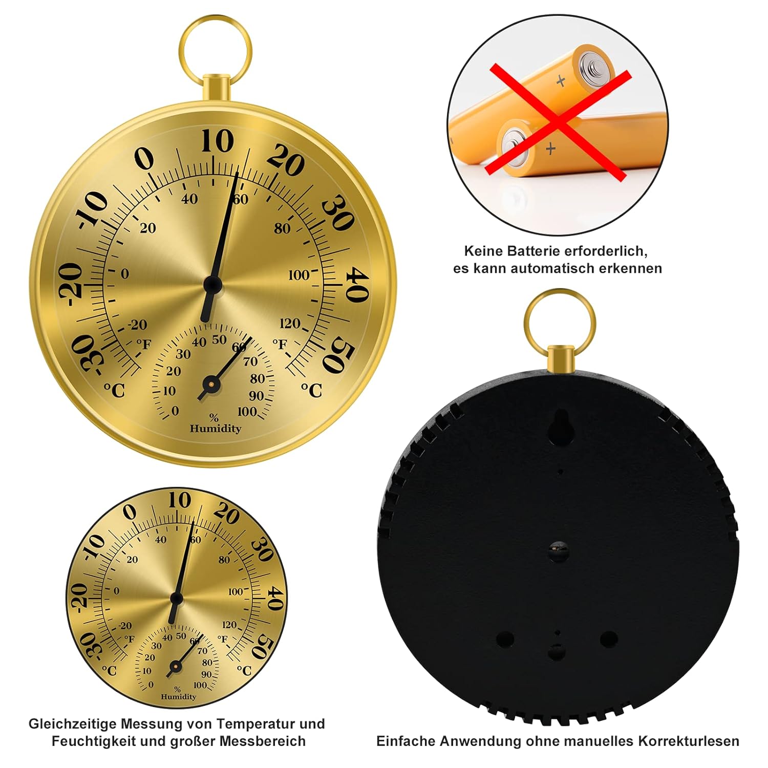 10CM Wall Thermometer Hygromet - Analog Meter Gauge ulasan dan harga