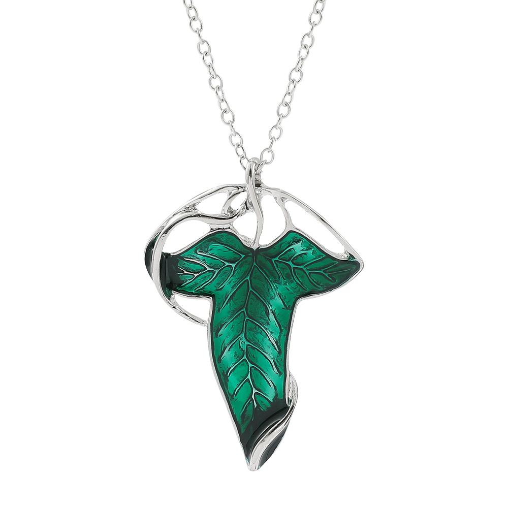 Vintage Green Leaf Pendant Nec - Vintage Necklace ulasan dan harga