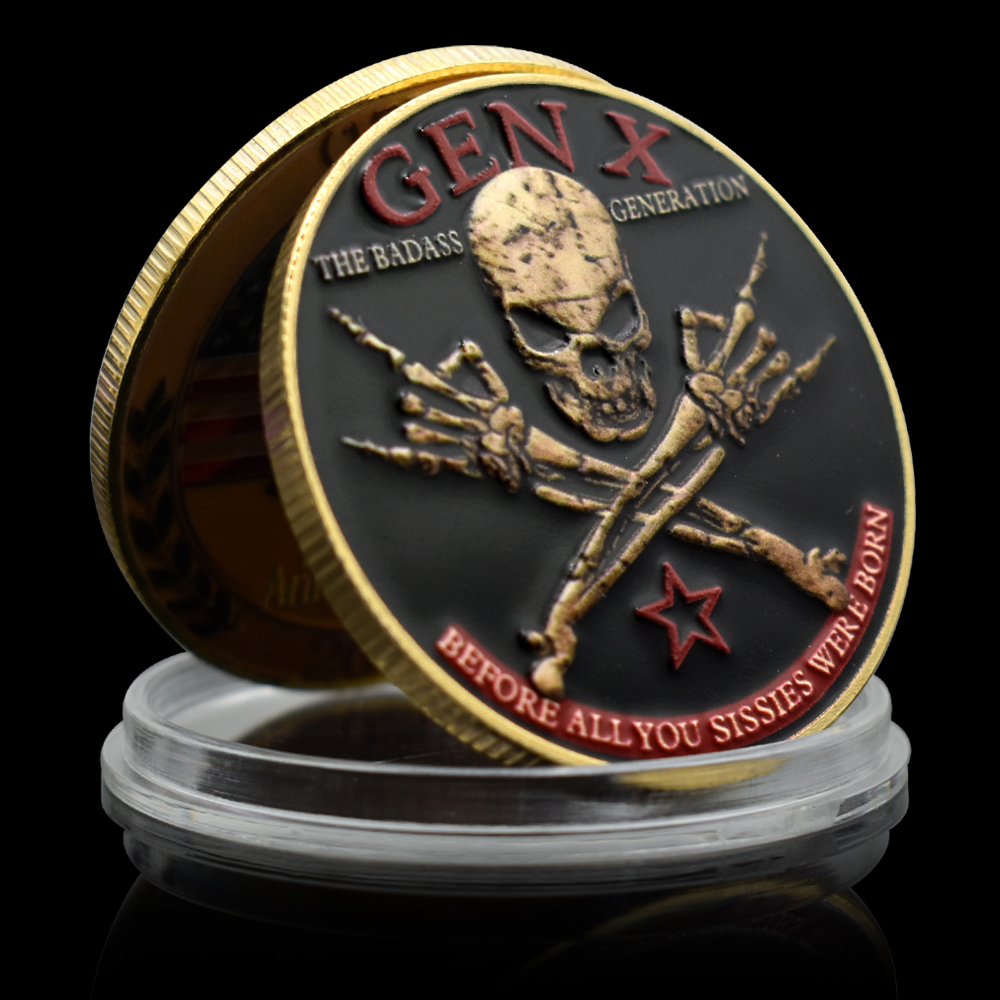 Generation X Skull Metal Coin  - Vintage Collectible Coins ulasan dan harga