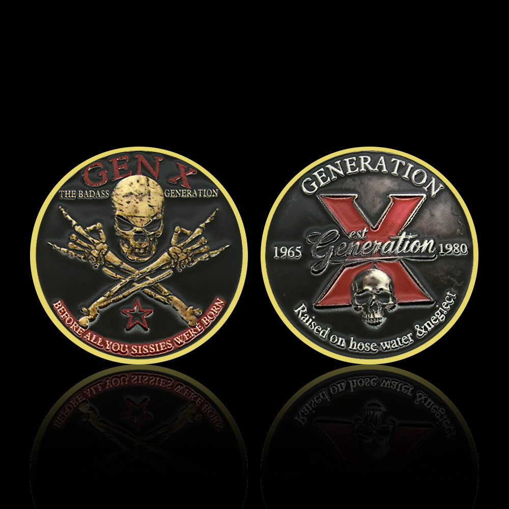 Generation X Skull Metal Coin  - Vintage Collectible Coins ulasan dan harga