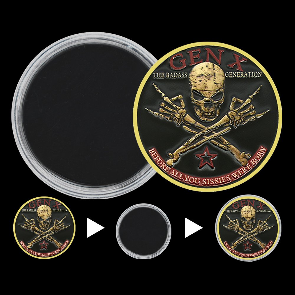 Generation X Skull Metal Coin  - Vintage Collectible Coins ulasan dan harga