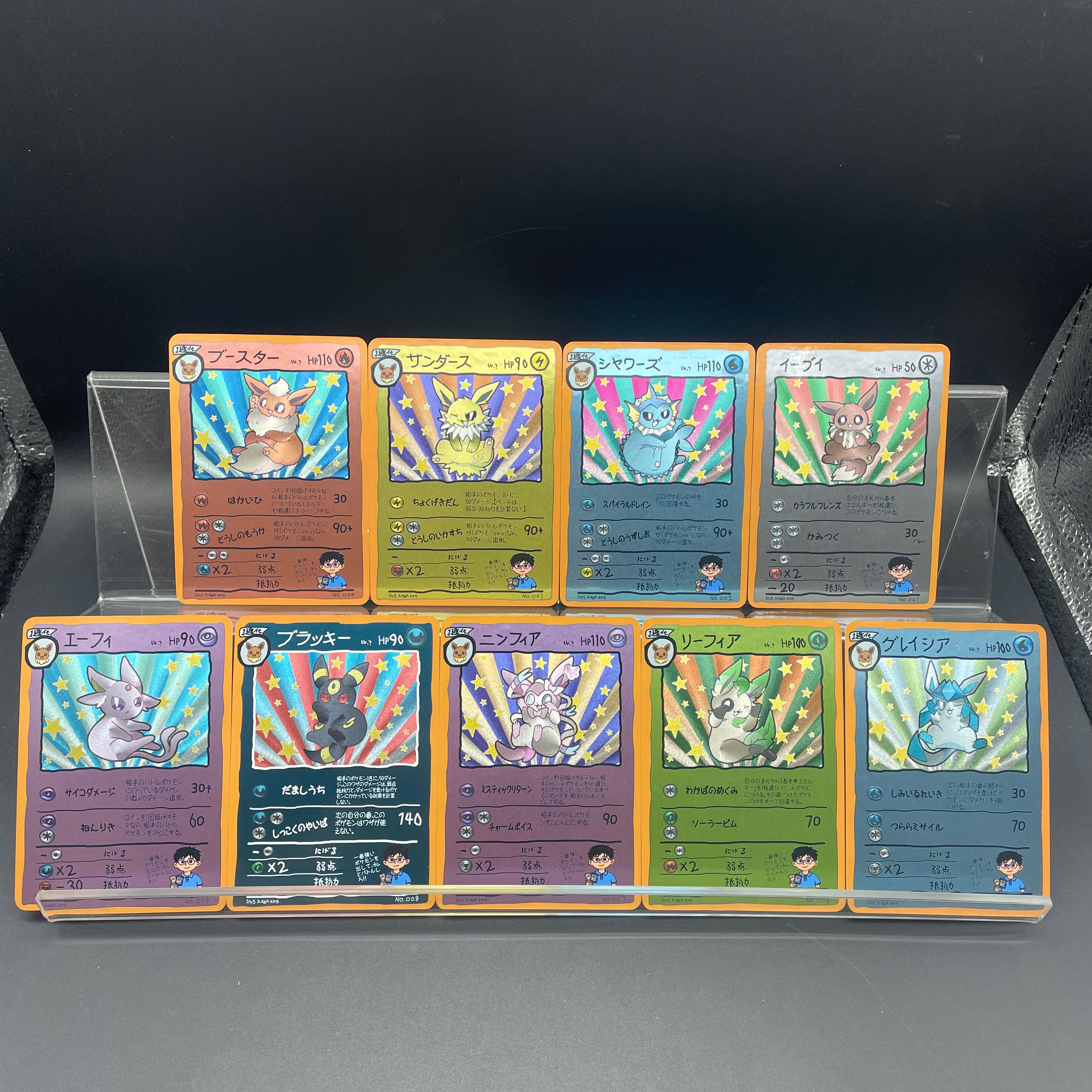 9pcs/set DIY Anime PTCG Game C - Vintage Pokemon Collectible ulasan dan harga