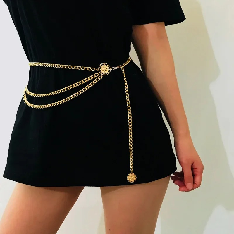 2025 Punk Hip Hop Waist Chain  - Vintage Collectible Coins ulasan dan harga