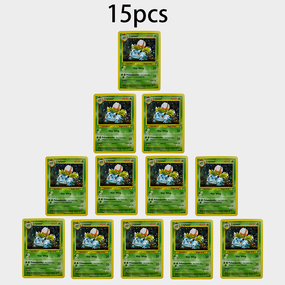 15Pcs Anime Ivysaur Flash Card - Vintage Pokemon Collectible ulasan dan harga