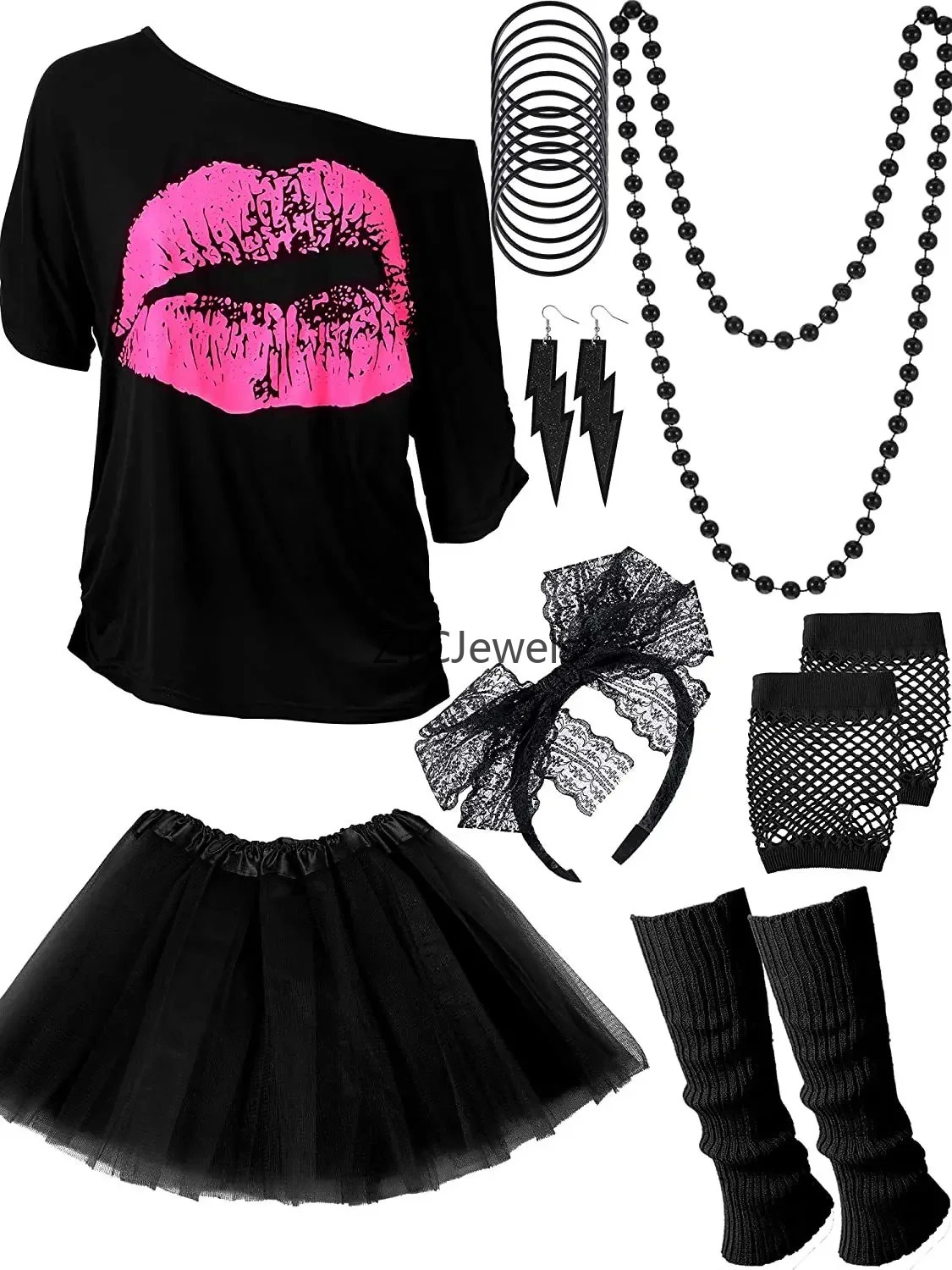 Vintage 80s Prom Costume Set f - Vintage Necklace ulasan dan harga